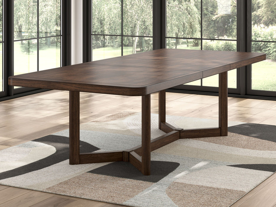 Dilenno - Dark Brown - Rectangular Dining Room Extension Table - Simple Home Plus