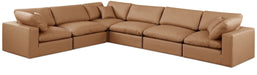 Comfy - 6 Piece Faux Leather Modular Corner Sectional - Simple Home Plus