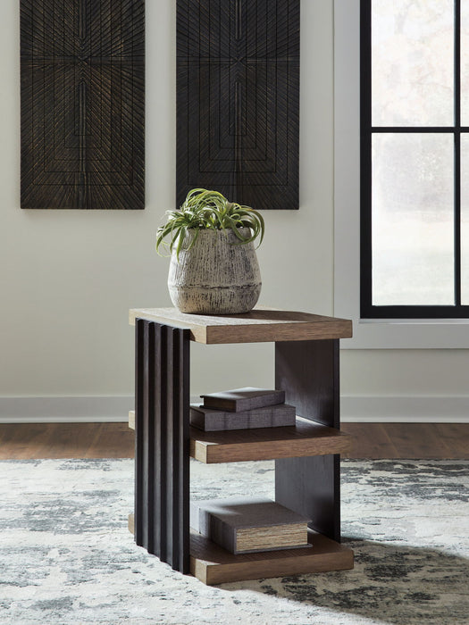Rylandyn - Rectangular End Table - Black / Light Brown - Simple Home Plus