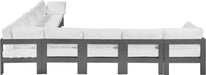 Nizuc - Outdoor Patio 9 Piece Modular Sectional With Gray Frame - Simple Home Plus