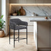 Dame - Fabric Upholstered Counter Stool (Set of 2) - Simple Home Plus