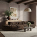 Rummi - Velvet Performance Fabric Upholstered 4 Piece Modular Sectional With Reverse Corner Chair - Simple Home Plus