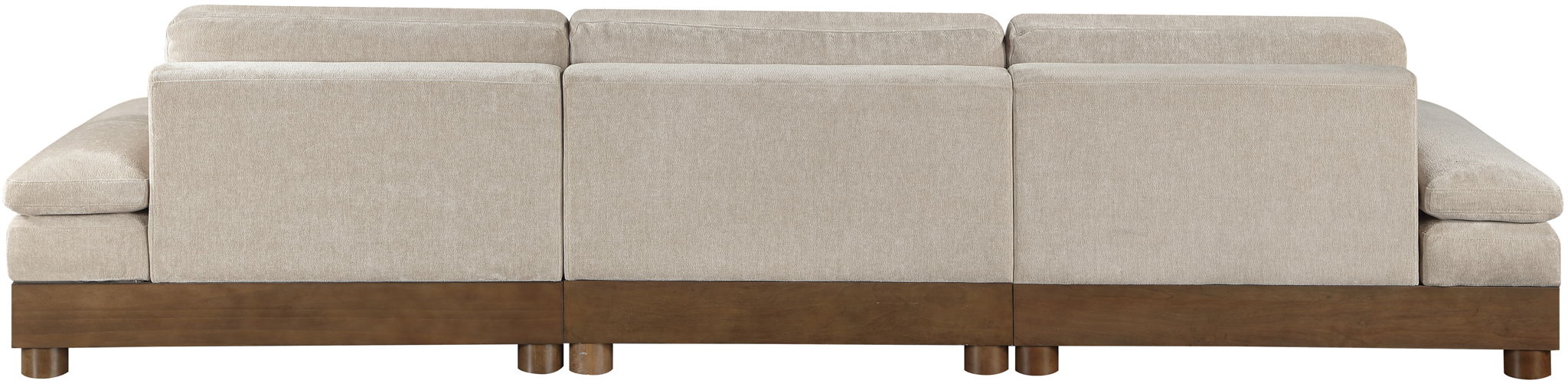 Turin - Chenille Fabric Upholstered Modular Sectional - Taupe - Simple Home Plus