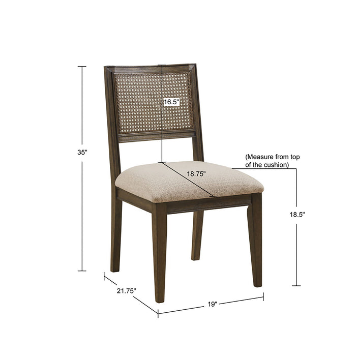 Kelly - Armless Dining Chair (Set of 2) - Brown - Simple Home Plus