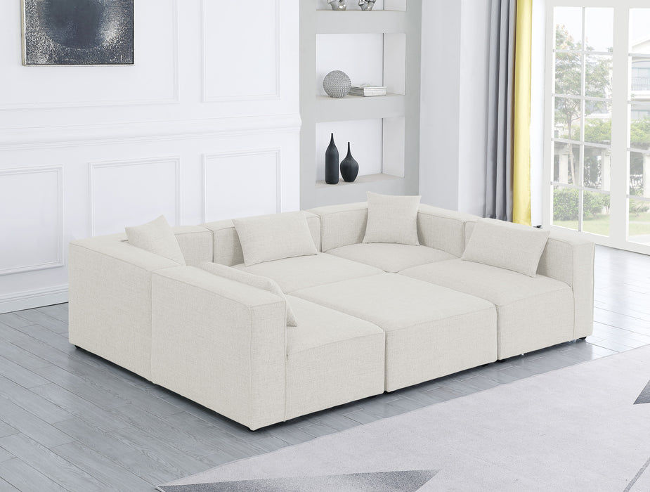 Cube - Linen 6 Piece Modular Sectional - Simple Home Plus