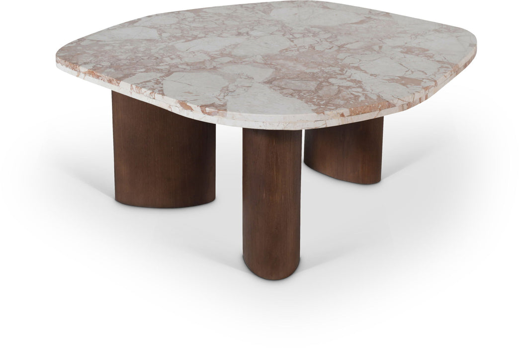 Puglia - Marble Top And Oak Wood Base Table - Simple Home Plus