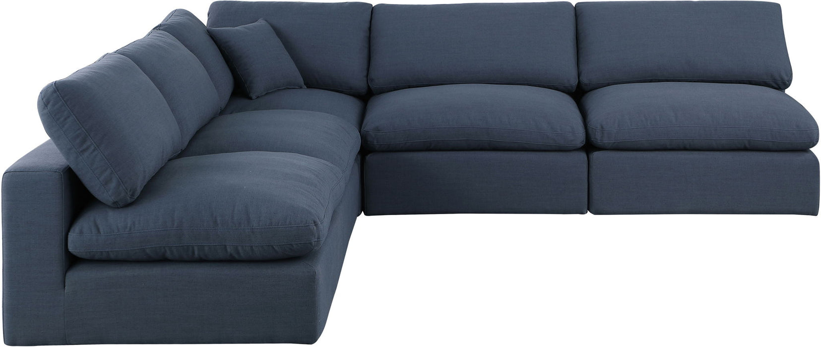 Comfy - 5 Piece Linen Modular Corner Armless Sectional - Simple Home Plus