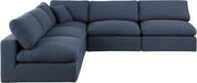 Comfy - 5 Piece Linen Modular Corner Armless Sectional - Simple Home Plus