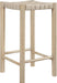 Entwine - Vegan Leather Upholstered Backless Counter Stool - Painted Natural - Simple Home Plus
