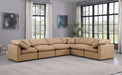 Indulge - Faux Leather 6 Piece Modular Corner Sectional - Tan - Simple Home Plus