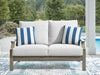 Rainier Ranch - Loveseat With Cushion - Brown / Beige - Simple Home Plus