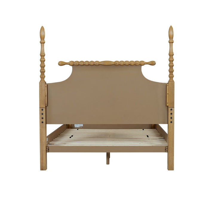 Beckett - Queen Turned Spindle Bed - Natural - Simple Home Plus