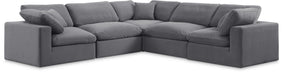 Comfy - 5 Piece Velvet Modular Corner Sectional - Simple Home Plus