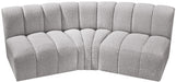 Arc - Boucle Fabric 3 Piece Modular Corner Sofa - Simple Home Plus