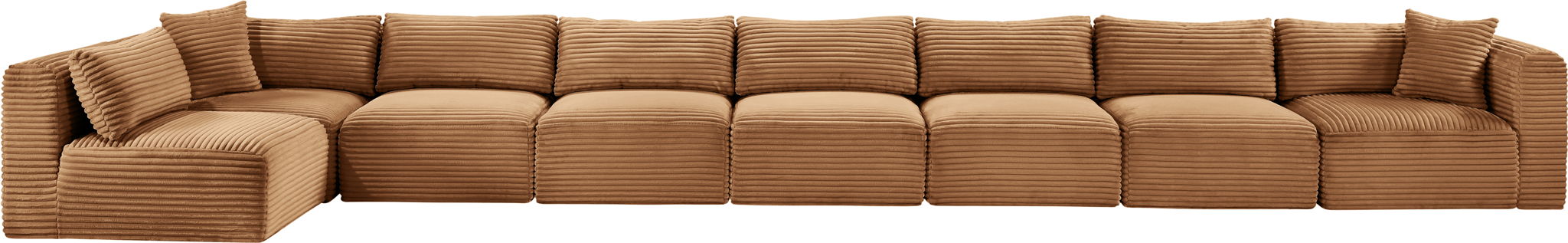 Shaggy - Fabric 8 Piece Modular Sectional - Simple Home Plus
