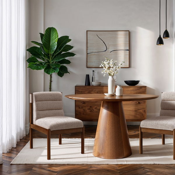 Eloura - Linen Textured Fabric Dining Chair (Set of 2)