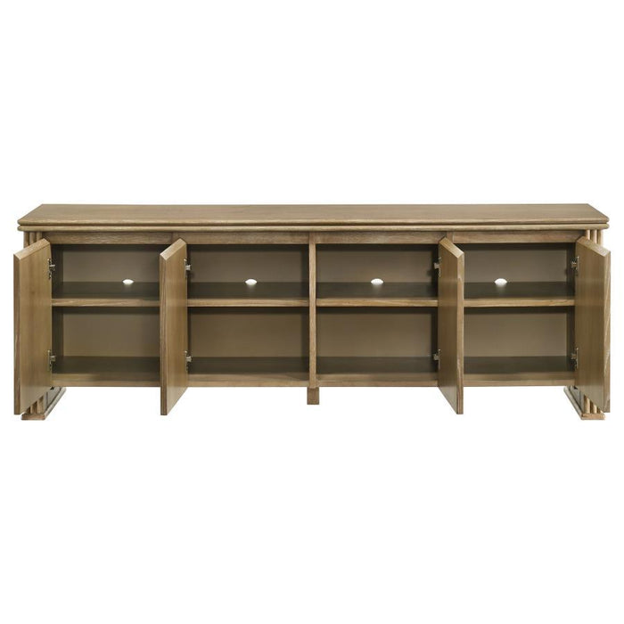 Adina - 70" TV Stand Media Console - Distressed Light Brown - Simple Home Plus