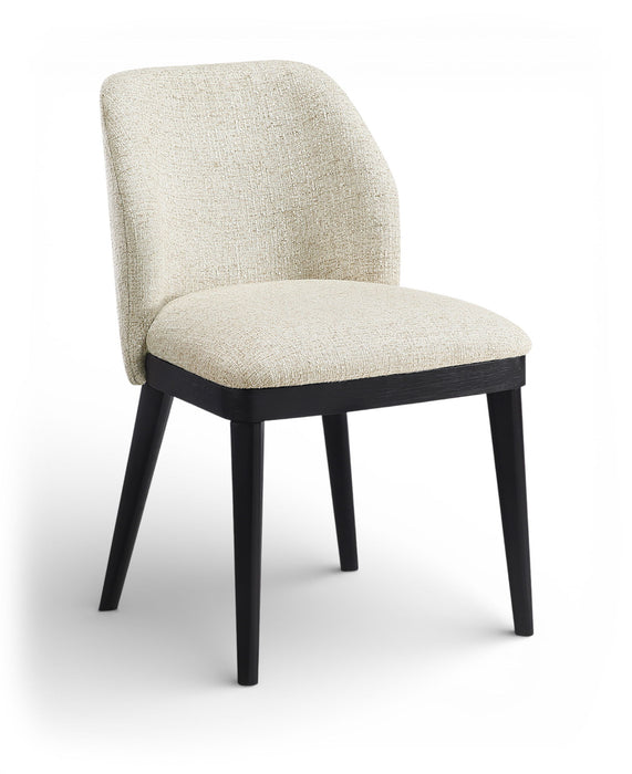 Valeo - Linen Textured Fabric Upholstered Dining Chair (Set of 2) - Painted Black Base - Simple Home Plus