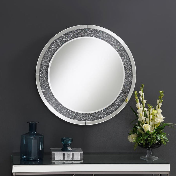 Lixue - Round Wall Mirror LED Lighting - Silver - Simple Home Plus