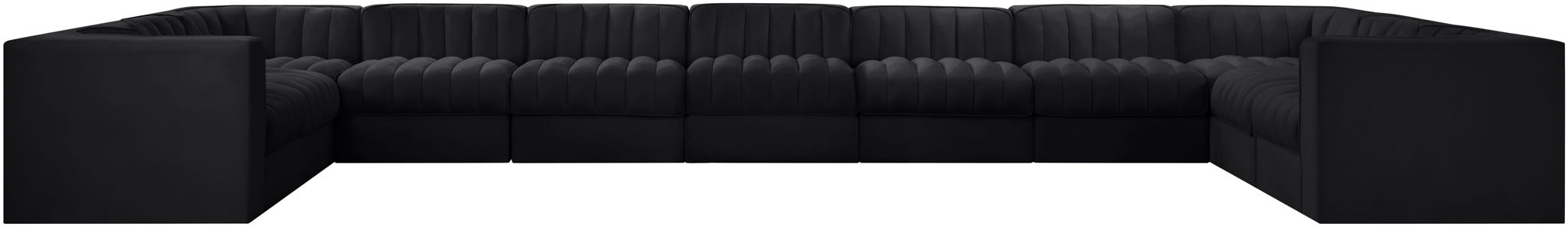 Rummi - Velvet Performance Fabric Upholstered 11 Piece Modular Sectional - Simple Home Plus