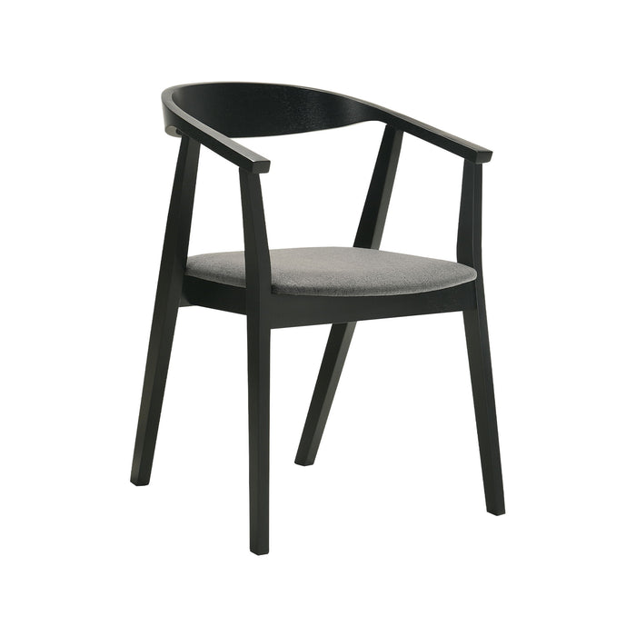 Santana - Wood Dining Chair With Black Frame - Simple Home Plus