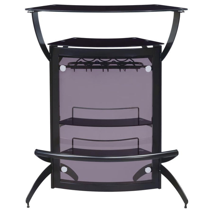 Dallas - 2-Shelf Curved Freestanding Home Bar Cabinet - Simple Home Plus