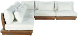 Mirella - 5 Piece Water Resistant Fabric Upholstered Outdoor Patio Modular Sectional - Simple Home Plus