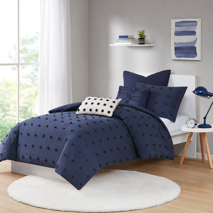 Brooklyn - Twin Duvet Cover Set - Indigo Blue - Simple Home Plus