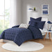 Brooklyn - Twin Duvet Cover Set - Indigo Blue - Simple Home Plus