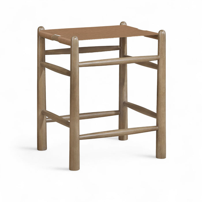 Santos - Backless Counter Stool With Stained Brown Base - Simple Home Plus