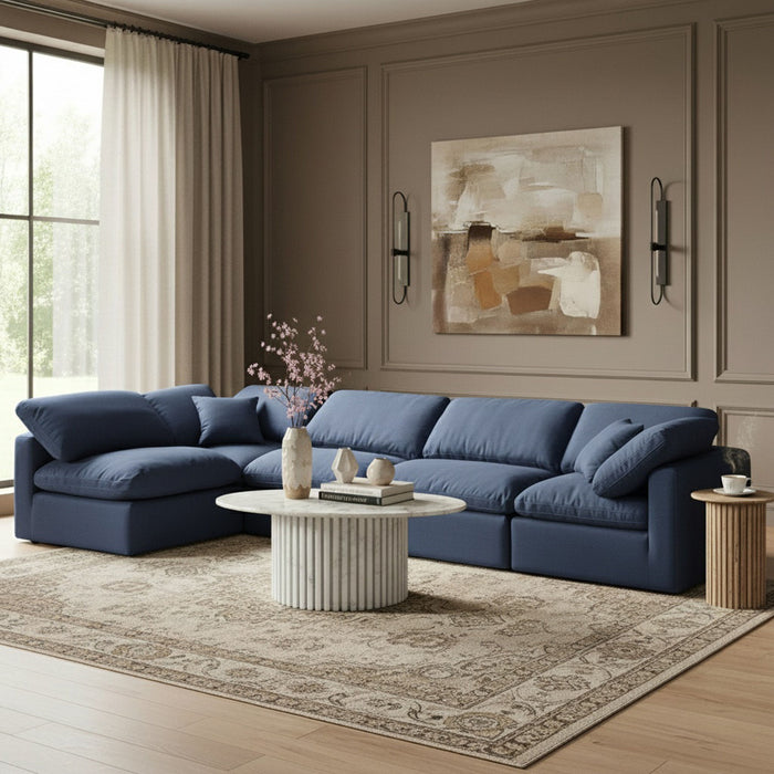 Indulge - Linen 5 Piece Modular Sectional - Simple Home Plus