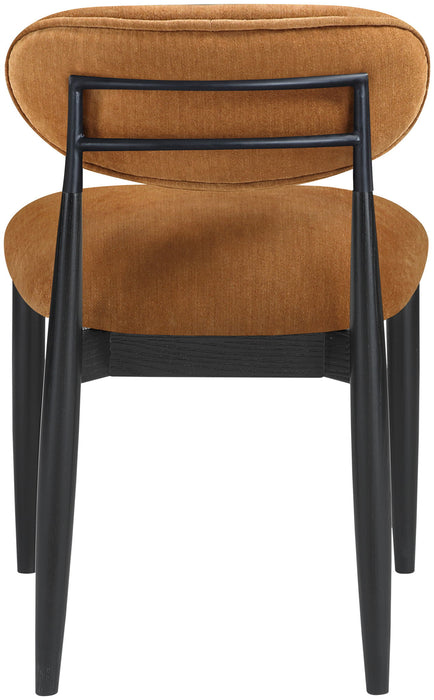 Riccio - Fabric Dining Side Chair (Set of 2) - Black Frame - Simple Home Plus