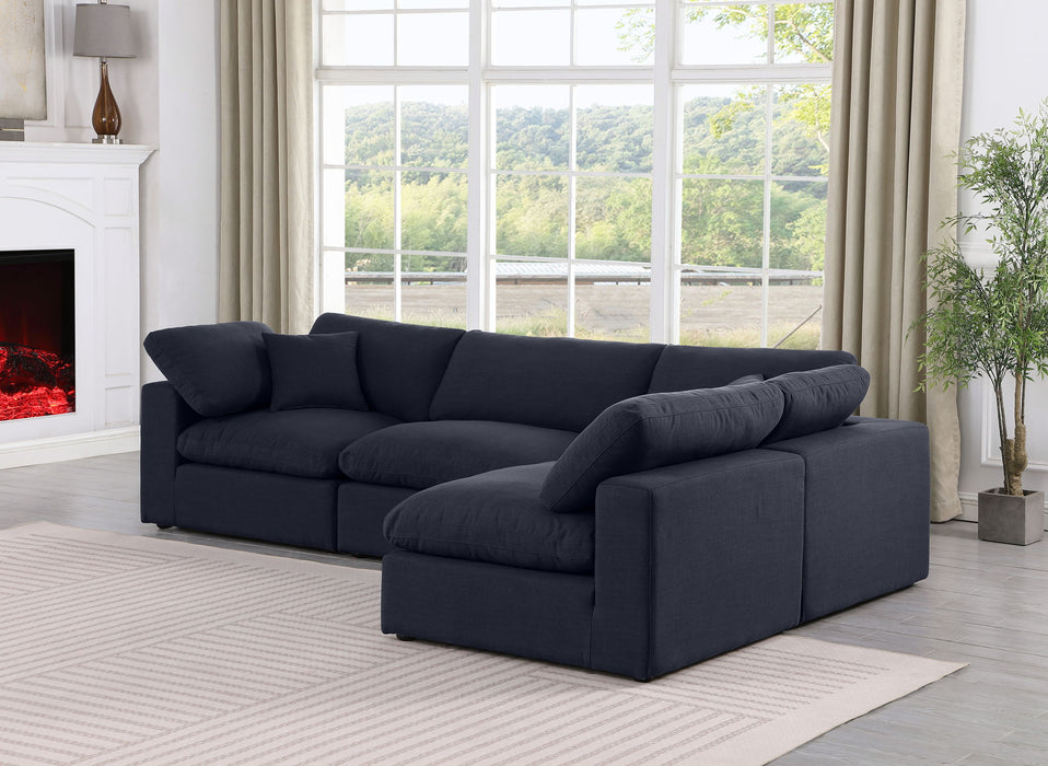 Comfy - 4 Piece Linen Fabric Modular Armless Sectional - Simple Home Plus
