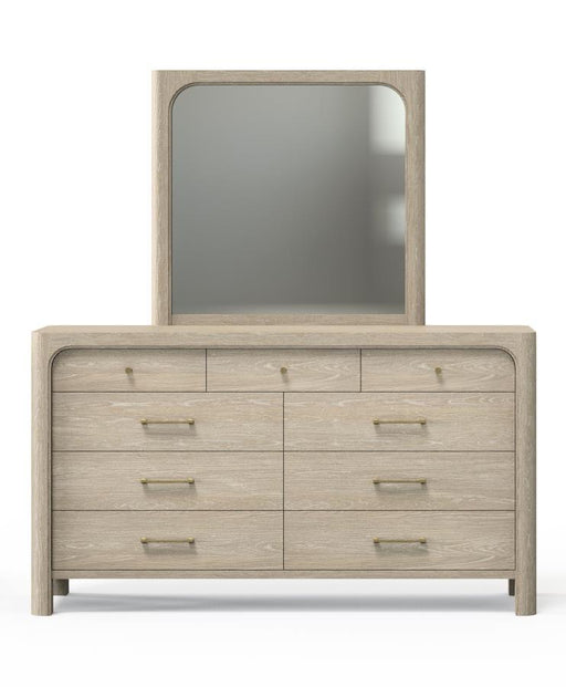 Solano - 9-Drawer Bedroom Dresser With Mirror - Weathered Mango - Simple Home Plus