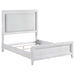 Marielle - California King Headboard Panel Bed - Distressed White - Simple Home Plus