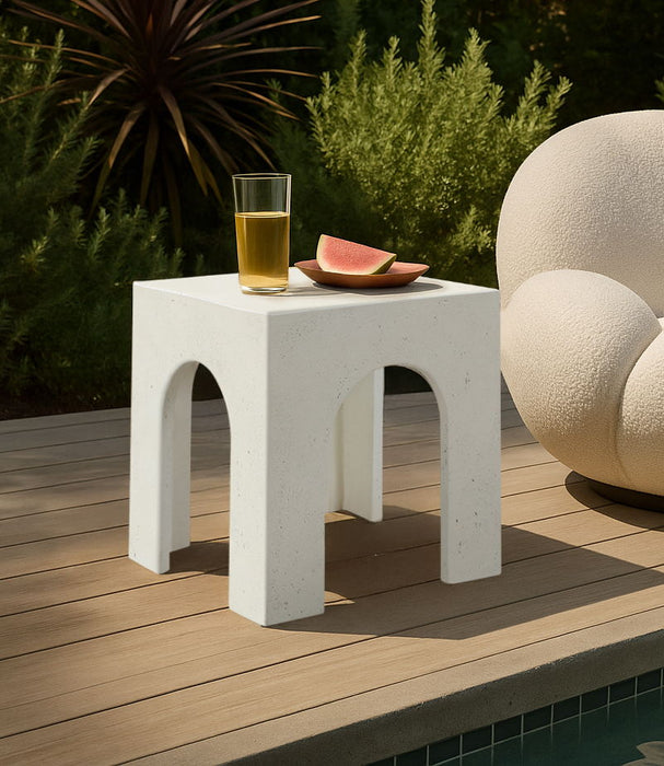 Renza - Concrete And Fiberglass Indoor / Outdoor Table - Simple Home Plus