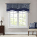 Aubrey - Window Rod Pocket Valance With Beads - Navy - Simple Home Plus