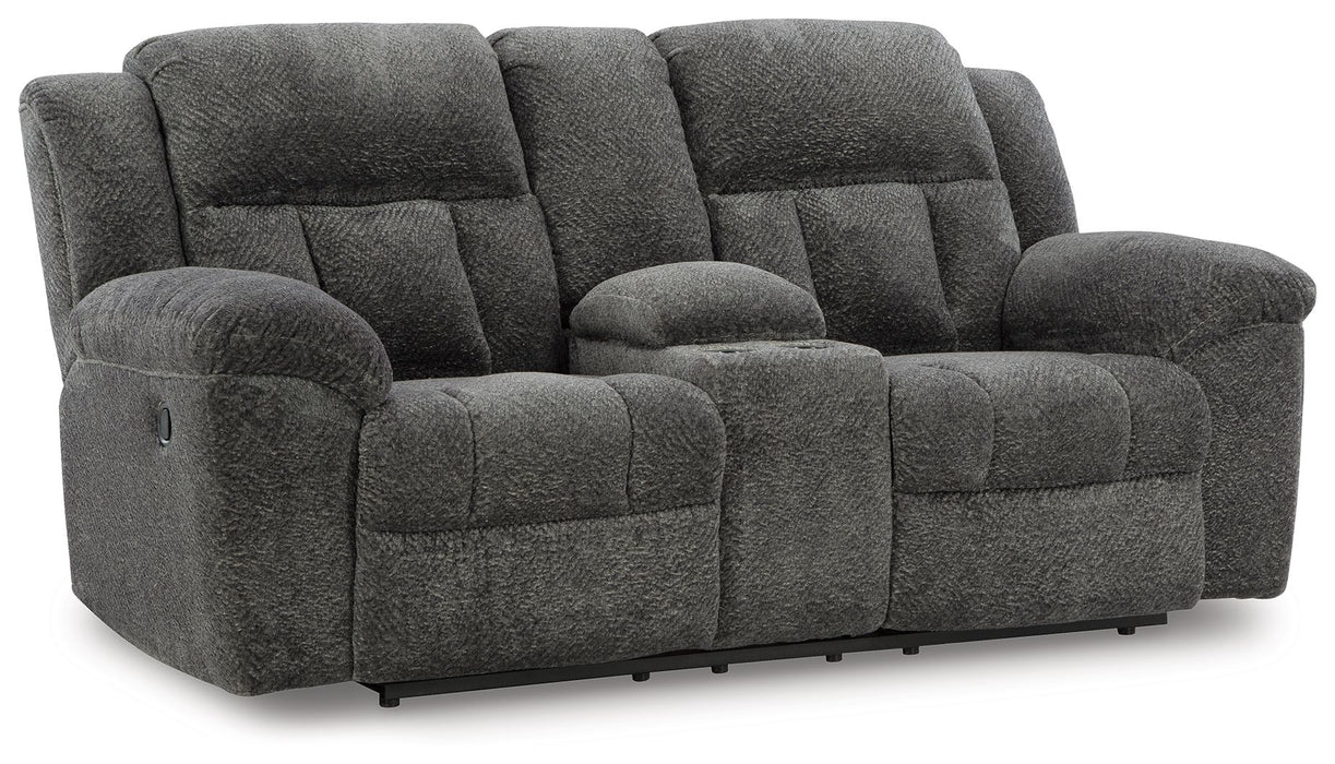 Frohn - Dbl Reclining Loveseat With Console - Simple Home Plus