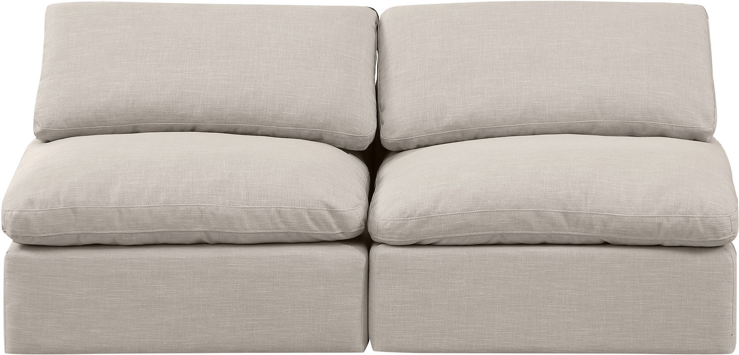 Indulge - Linen 2 Seat Modular Armless Sofa - Simple Home Plus