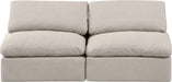 Indulge - Linen 2 Seat Modular Armless Sofa - Simple Home Plus