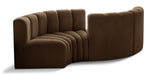 Arc - Velvet 4 Piece Curved Modular Sofa - Simple Home Plus