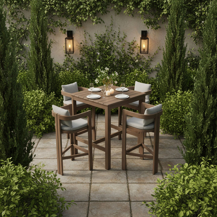 Newport - Acacia Wood Outdoor Patio Bar Table - Simple Home Plus