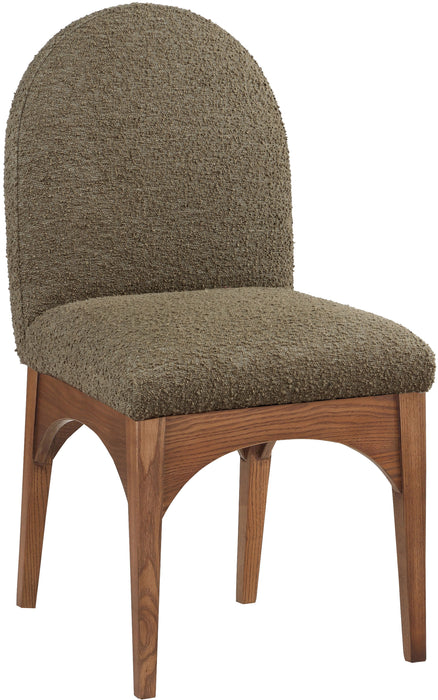 Waldorf - Boucle Dining Side Chair With Brown Legs - Simple Home Plus