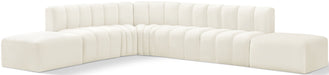 Arc - Velvet 7 Piece Corner Modular Sofa - Simple Home Plus