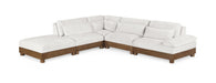 Turin - Chenille Fabric Upholstered Modular Sectional - Cream - Simple Home Plus