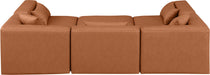 Cube - 6 Piece Modular Sectional - Cognac - Simple Home Plus