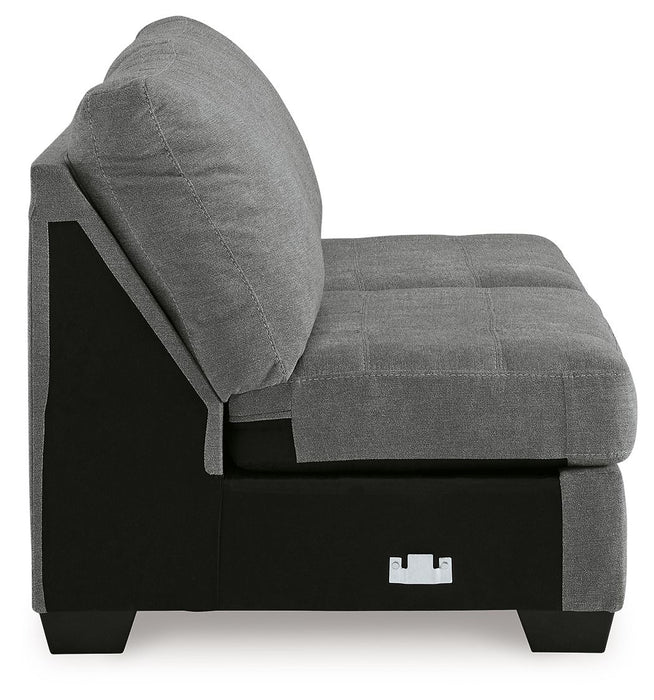 Birkdale Court - Armless Loveseat - Gray - Simple Home Plus