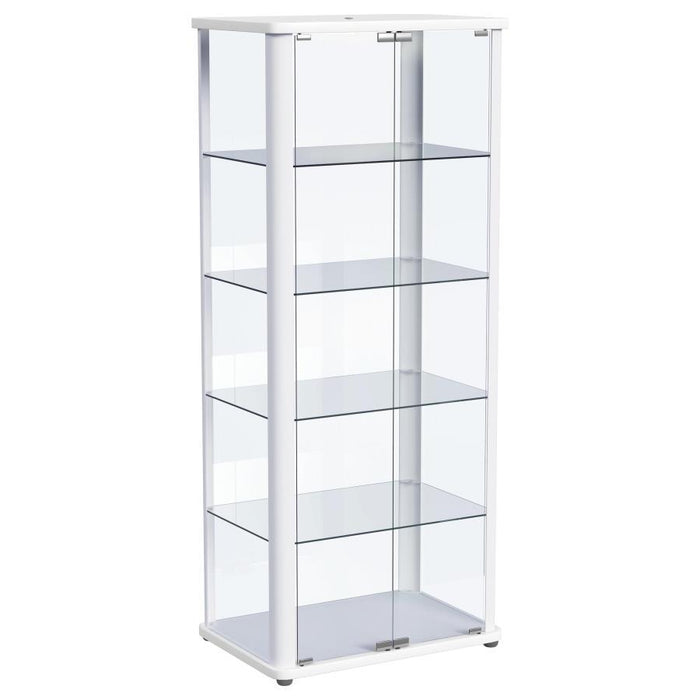 Aero - 5-Shelf Display Curio Cabinet With Led Lighting - Simple Home Plus