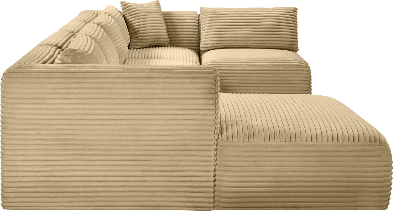 Shaggy - 5 Piece Modular U-Shaped Sectional - Simple Home Plus