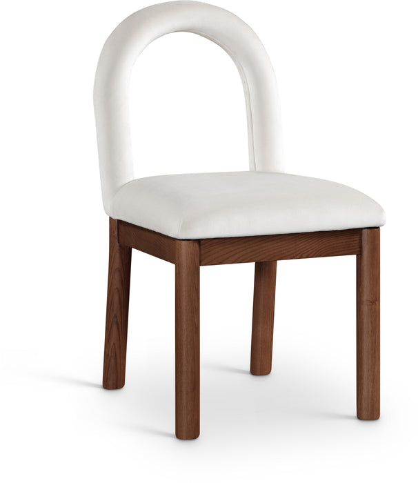 Conrad - Velvet Dining Chair With Brown Legs - Simple Home Plus